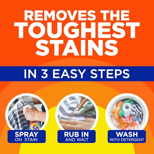 Buy now Tide Laundry Stain Remover Spray with Oxi | Stain Remover for Clothes, Carpet, Upholstery, Pet Bedding | Stain Treater Spray for Tough Stains from Wine, Coffee, Grease | 22 Fl Oz (Pack of 2) & 3 Fl Oz at indiglob india