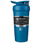Buy now BlenderBottle Strada Shaker Cup Insulated Stainless Steel Water Bottle with Wire Whisk, 24-Ounce, Black at indiglob india