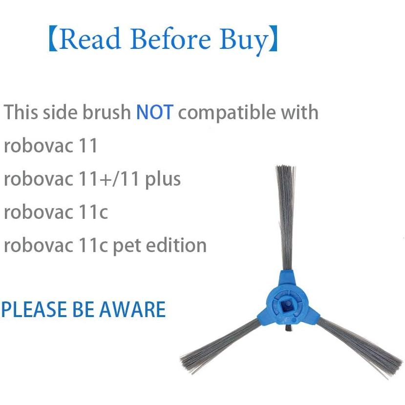 Buy now 8 Pack Replacement Side Brush for Eufy RoboVac 11S, 15T, 30, 30C, 15C, 12, 25C, 35C, 11S Max, 15C Max, 30C Max, G20, G30, G30 Edge, G30 Hybrid Robot Vacuum Parts Accessories at indiglob india