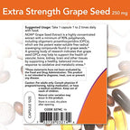 Buy now NOW Foods Grape Seed Extract 250mg, 90 Vcaps - (Pack of 2) at indiglob india
