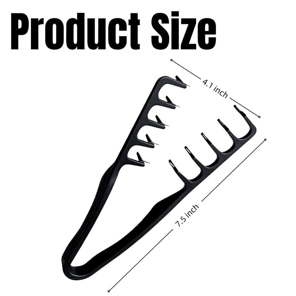 Wide Tooth Comb Set: Texture Comb for Men & Women, Root Lifter Styling Comb (Grey+Black)
