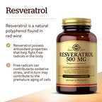Buy now Solgar Resveratrol 500 mg, 30 Vegetable Capsules - Antioxidant Protection - Gluten Free, Dairy Free - 30 Servings at indiglob india