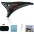 Buy now OcarinaWind "Dragon Rythem" 12 Hole Alto C Smoked Straw Fire Ceramic Ocarina,Tenor C Ocarina,Music Instrument Gift Idea Default at indiglob india