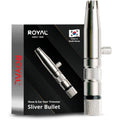 Buy now ROYAL [Made in Korea] Premium Manual Nose Hair Trimmer for Men Silver Bullet, Battery-Free, Stainless Steel Rotary Blade Grooming Tool, Waterproof, Safe & Painless with Patented Mechanism, ET-3 Stainless Gray at indiglob india