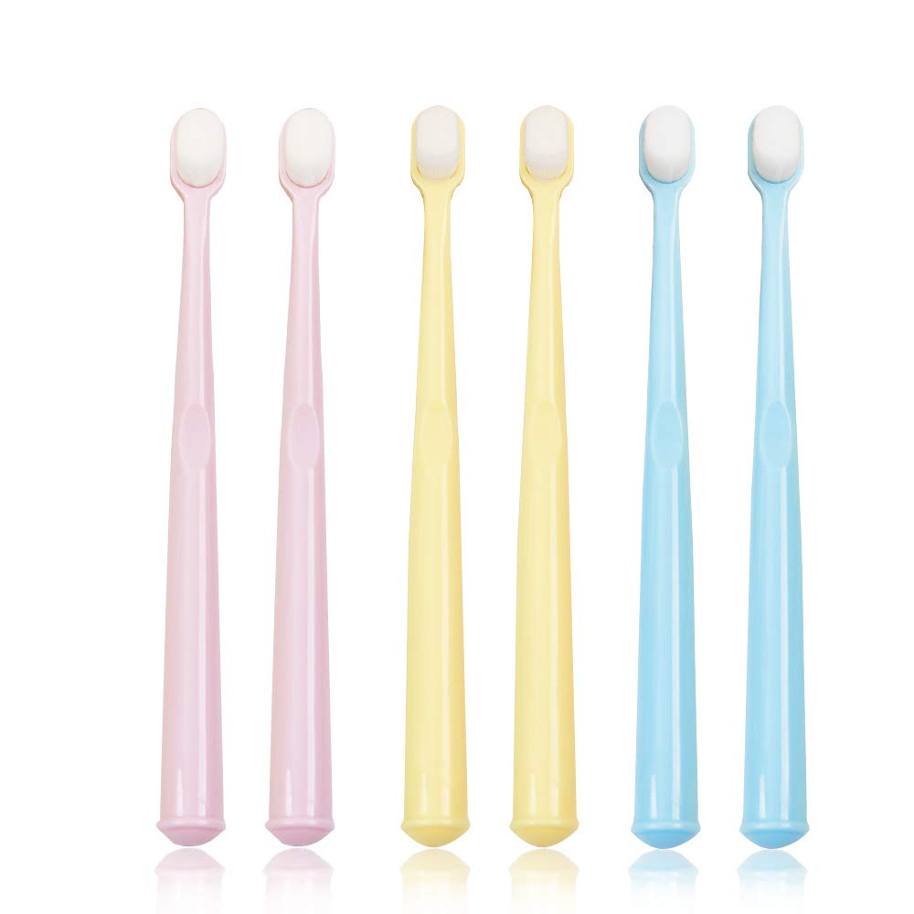 Buy now EasyHonor Extra Toothbrush for Sensitive Gums, Micro Fur Manual Toothbrush with 20000 Soft Floss Bristle for Pregnant Women, Elderly, Braces and Gum Recessions, Protect Fragile Gums (6 Pack) at indiglob india