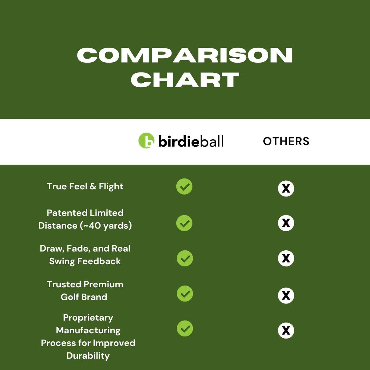 BirdieBall 12 Pack Practice Golf Balls, Limited Flight Practice Ball