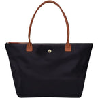 Buy now GM LIKKIE Shoulder Tote Bag for Women, Nylon Top-Handle Purse, Foldable Weekend Hobo Handbag (Black2) at indiglob india