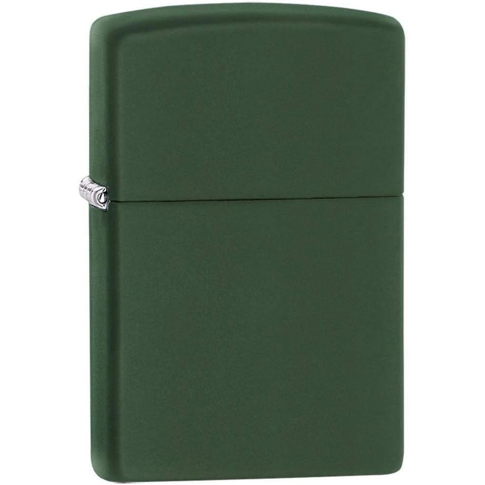 Buy now Zippo 218 Classic Black Matte Pocket Lighter Green No Logo at indiglob india