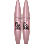 Buy now Maybelline Lash Sensational Washable Mascara, Lengthening and Volumizing for a Full Fan Effect, Blackest Black, 2 Count at indiglob india