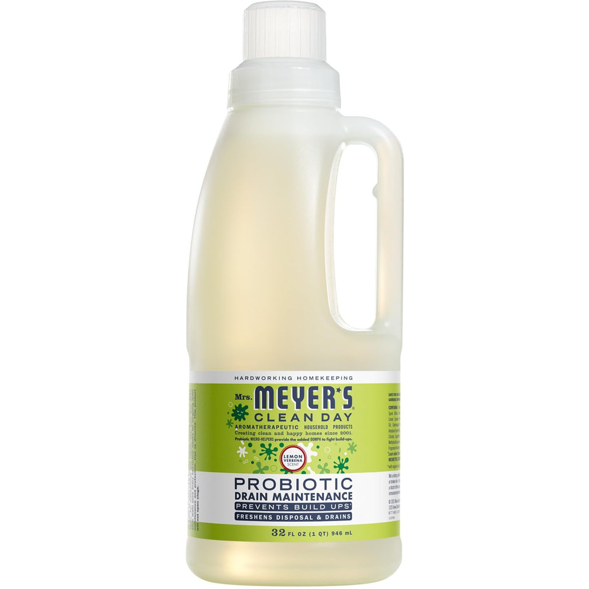 MRS. MEYER'S CLEAN DAY Probiotic Drain Maintenance, Lemon Verbena, 32 fl oz