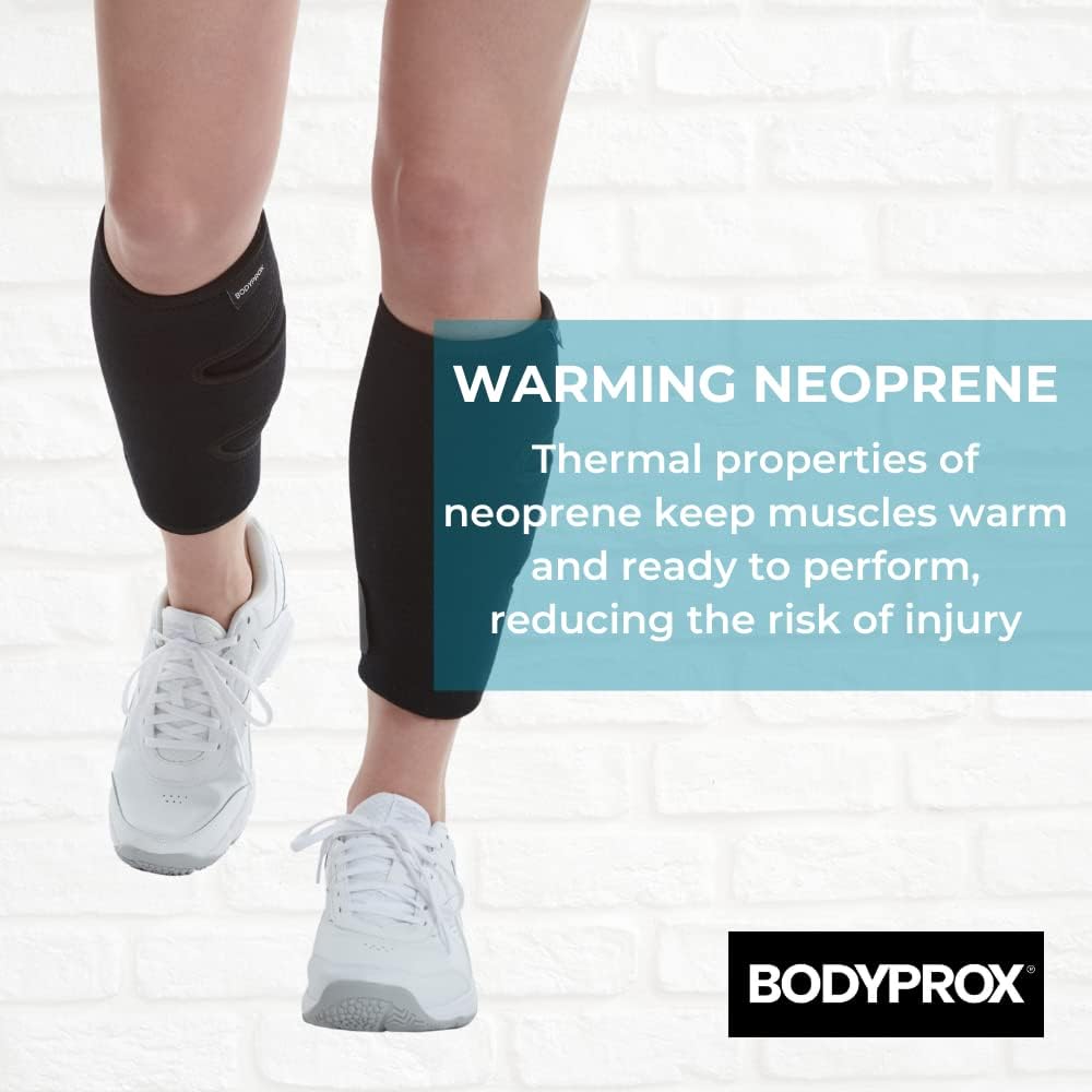 Buy now Bodyprox Calf Support Brace 2 Pack, Adjustable Shin Splint Compression Calf Wrap at indiglob india