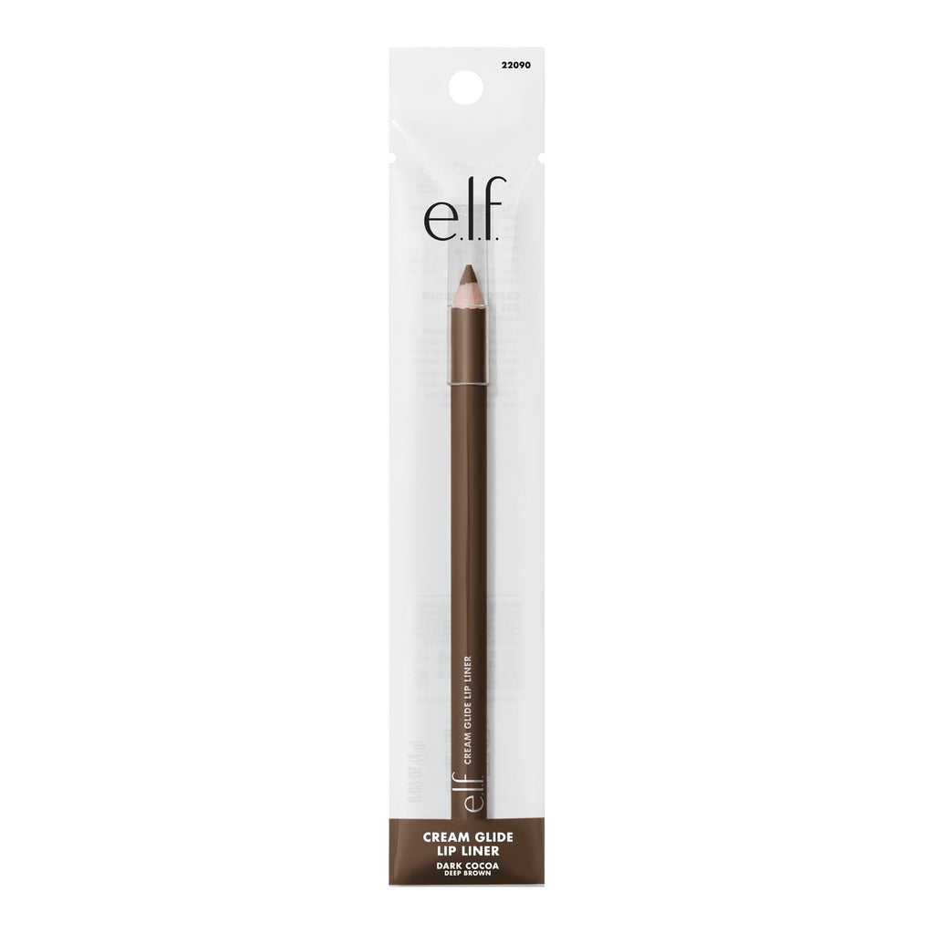 Premium imported e.l.f. Cream Glide Lip Liner in Dark Cocoa, designed for a smooth application and perfect lip definition.