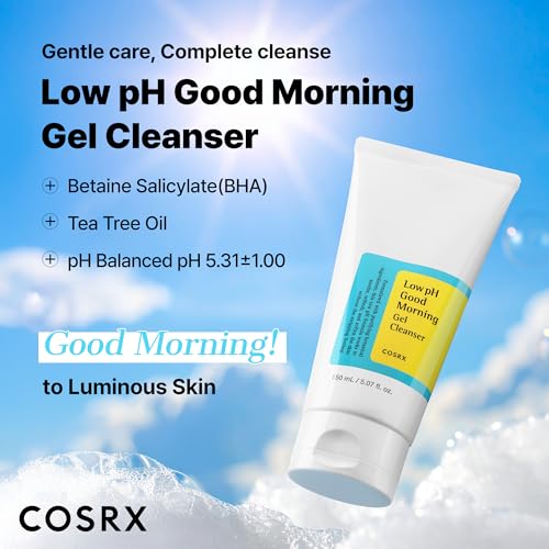 Buy now COSRX Low pH Good Morning Gel Face Cleanser, 5.07 fl oz, BHA Face Wash, Daily Mild Face Cleanser for Sensitive Skin, PH Balancing, Korean Skin Care, Korean Face Wash at indiglob india