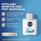 Buy now NIVEA MEN Sensitive Cool Post Shave Balm, Enriched with Chamomile and Seaweed Extracts, Alcohol Free After Shave Balm for Men, 3.3 Fl Oz Bottle, Pack of 3 at indiglob india