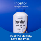 Nutricost Inositol Capsules 500mg, 240 Capsules - Veggie Capsules, Non-GMO, Gluten Free (Myo-Inositol) (Pack of 2)