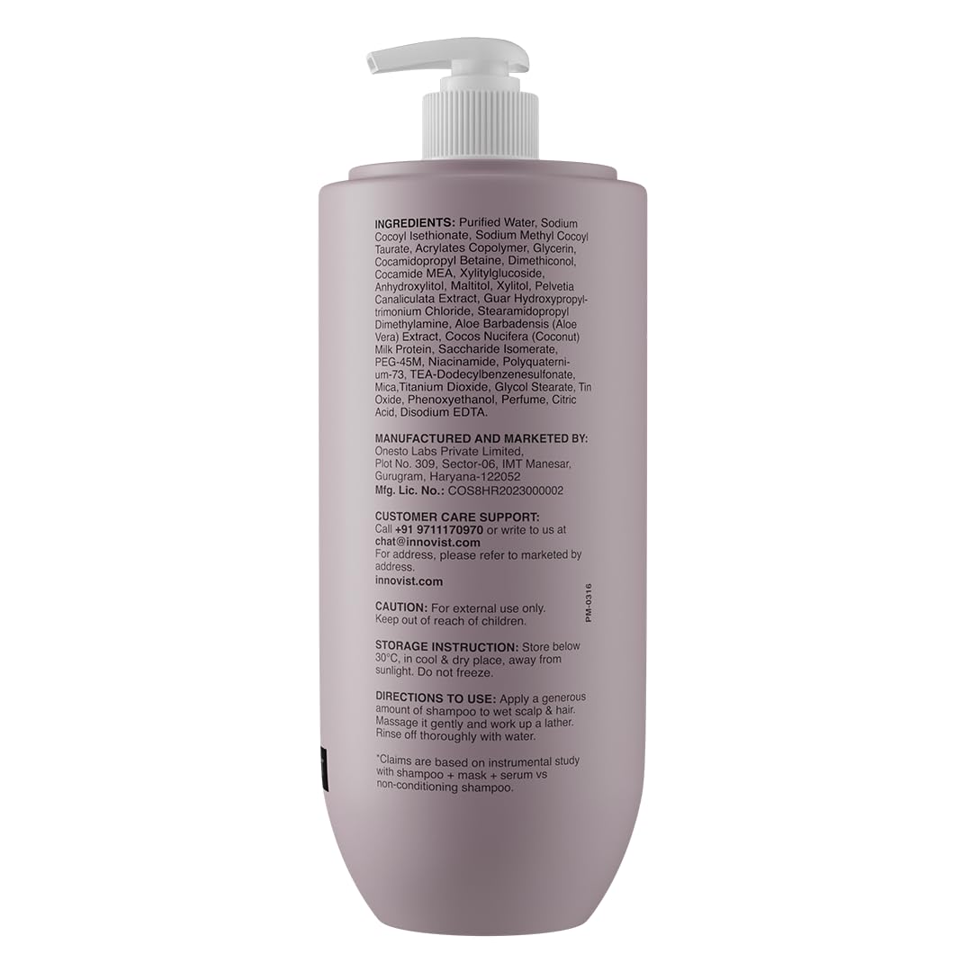 Bare Anatomy Ultra Smoothing Shampoo for Dry and Frizzy Hair | Restores Smoothing & Texture by 37% | Powered By Carbohydrate Complex & Niacinamide | SLS & Paraben Free | Vegan | For Men & Women 750ml