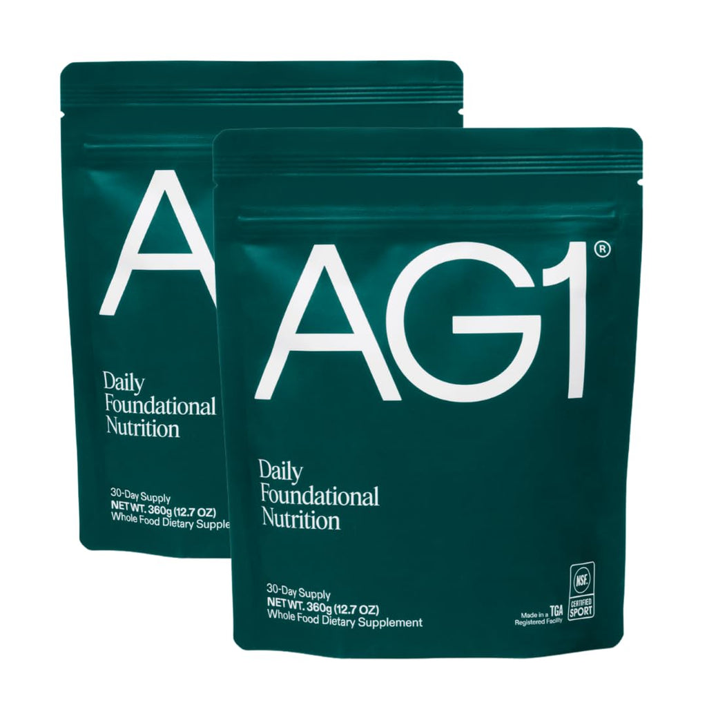 AG1 Athletic Greens Superfood and Probiotic, 75 Vitamins, Travel Pack 14ct | Includes Superfoods and Digestive Enzymes, Adaptogens, and Whole Food Nutrients Spirulina, Chlorella, Enzymes, Gluten Free