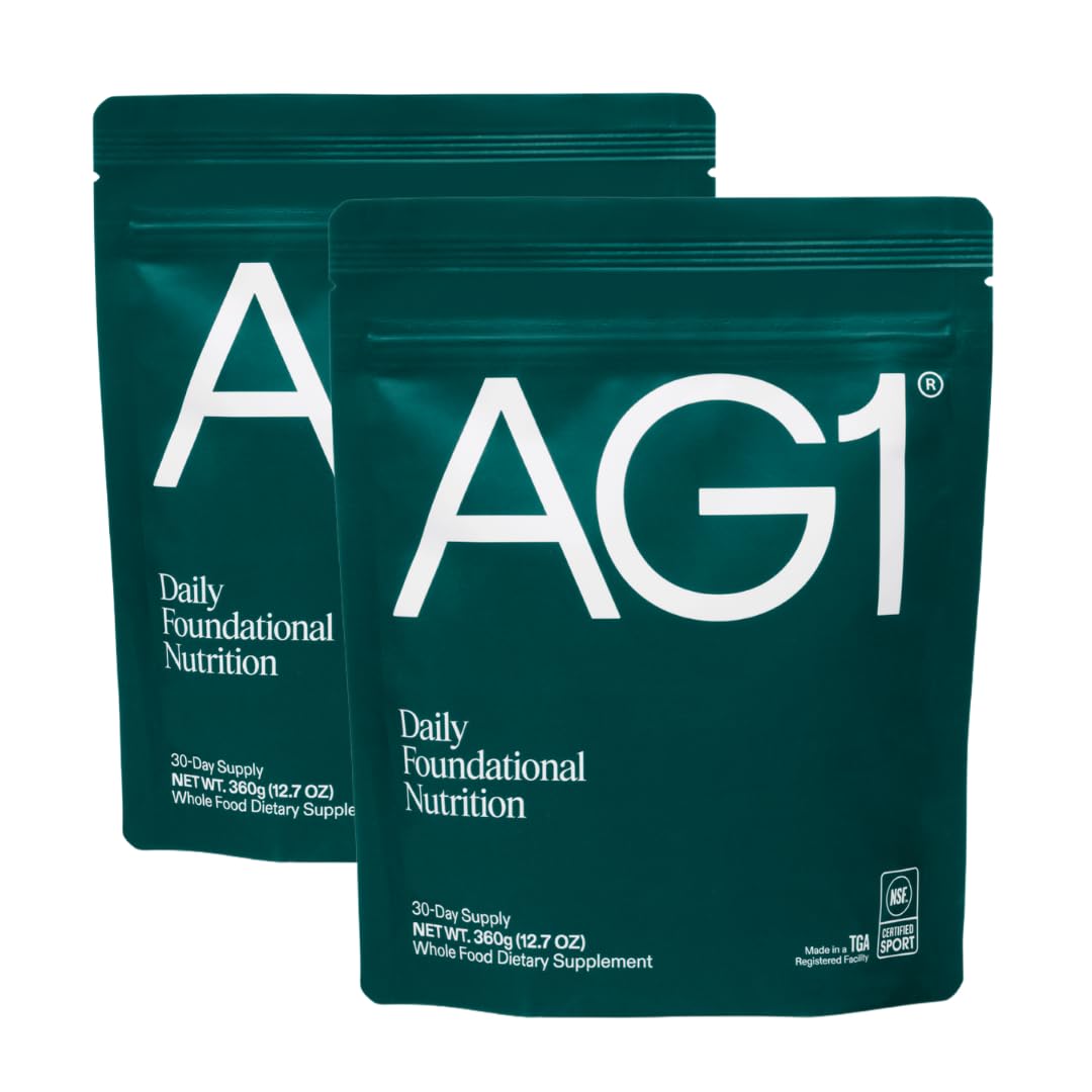 AG1 Athletic Greens Superfood and Probiotic, 75 Vitamins, Travel Pack 14ct | Includes Superfoods and Digestive Enzymes, Adaptogens, and Whole Food Nutrients Spirulina, Chlorella, Enzymes, Gluten Free