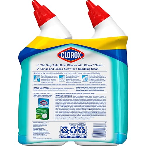 Buy now Clorox Toilet Bowl Cleaner Heavy Duty Stain and Ring Remover, Arctic Clean, 24 Fl Oz., Pack of 2 at indiglob india