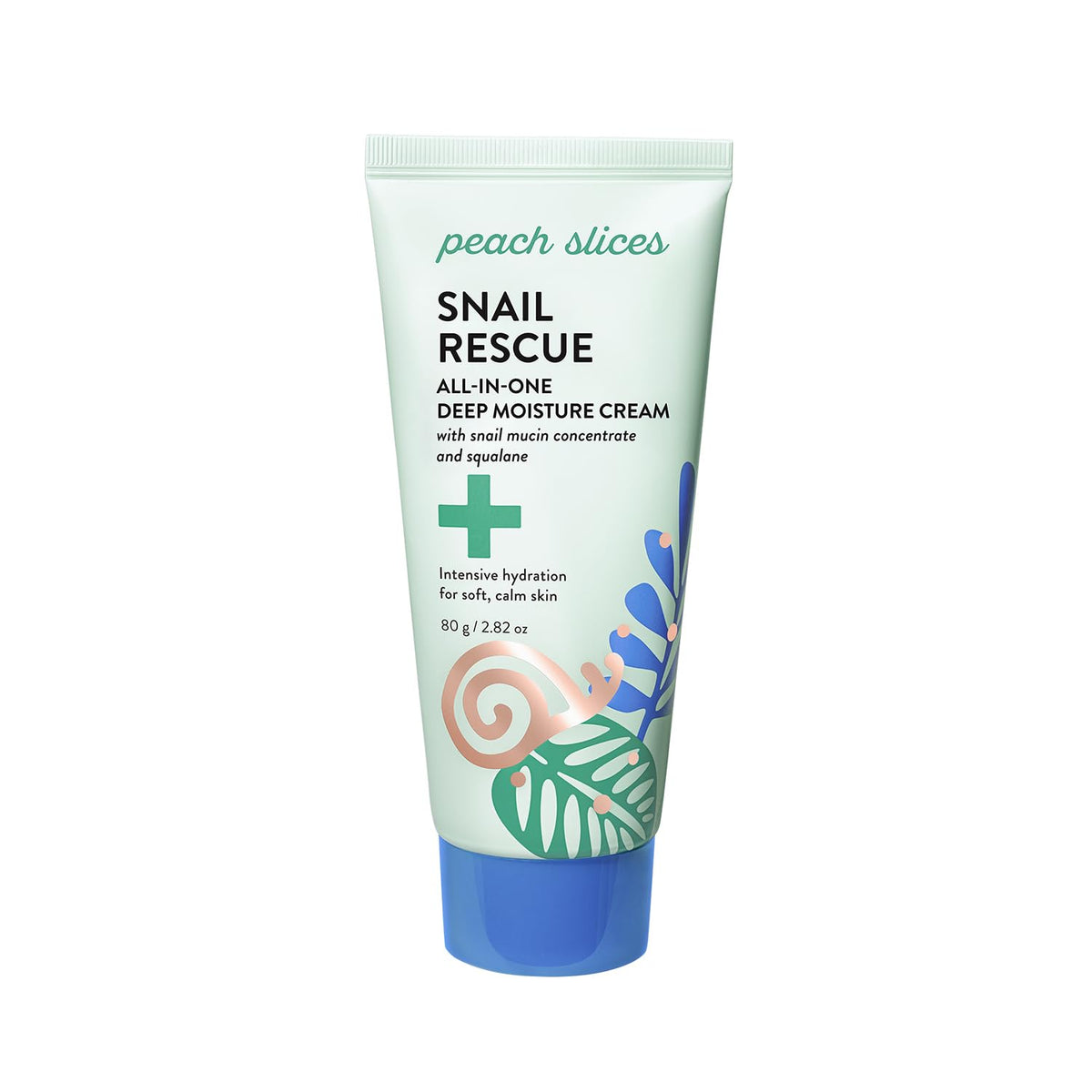 Peach Slices - Snail Rescue All-in-One Deep Moisture Cream (2.82 oz) - Snail Mucin - Intensive Hydration, Soft Skin - Squalane, Hyaluronic Acid & Cica - Clean, Cruelty Free, Korean Skin Care & Beauty