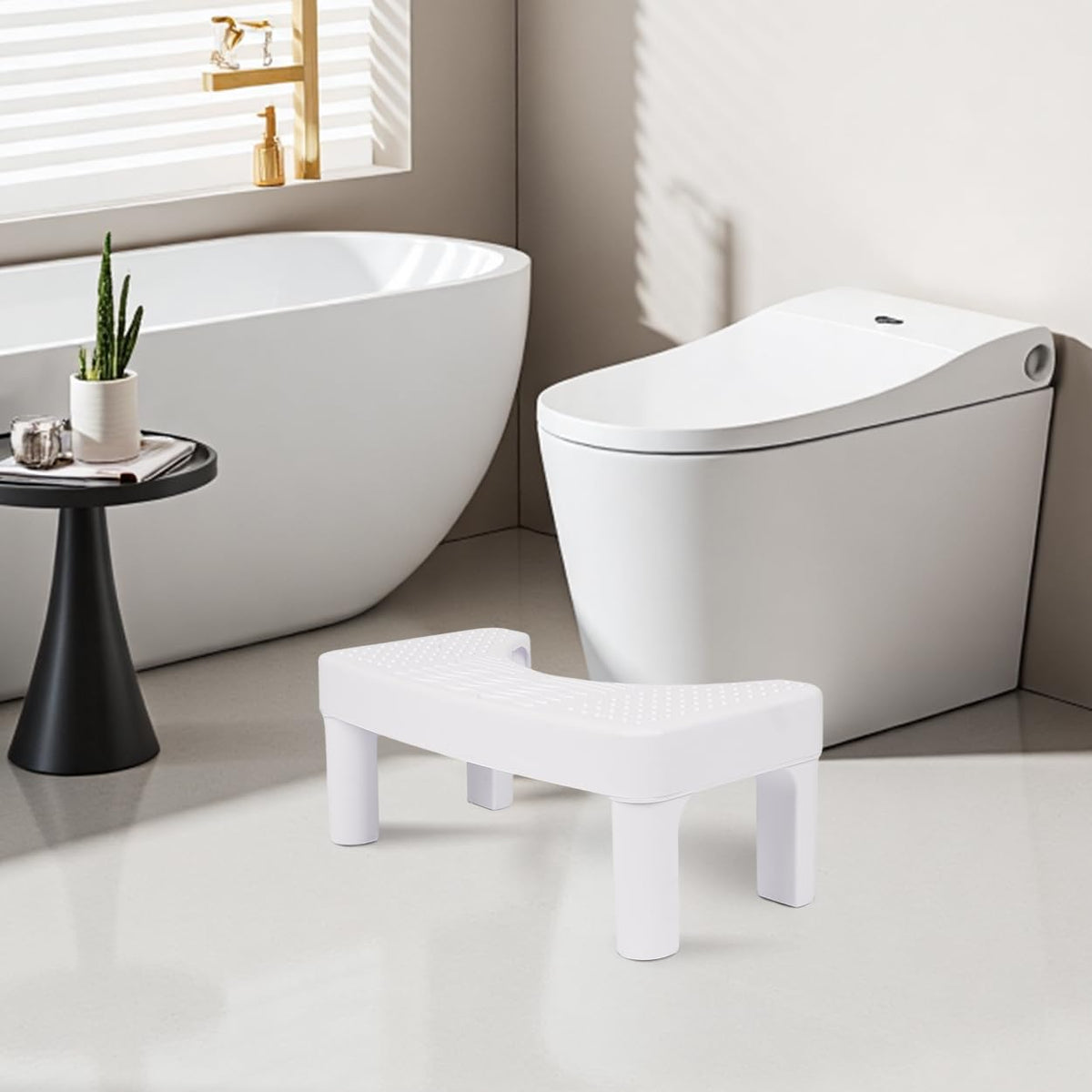 Resze Toilet Stool for Adults,6.8" Squatting Potty,Toilet Stool Squat Adult