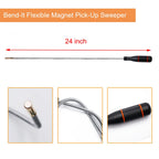 4 Pack Telescoping Magnet Pick-up Tool Set - Retrieving Pickup Tools，Extendable Pick Up Tools，Bendable Spring Magnet Stick，Flexible Extra Long Reach Bendable Curve Grabber with 4 Claws