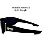 Buy now Locs Men's Rectangular Hardcore Wrap 63mm Sunglasses (Matte Black Rubberized Finished) at indiglob india