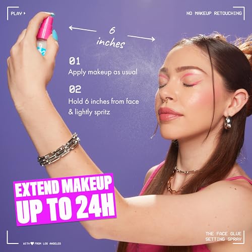 Buy now NYX PROFESSIONAL MAKEUP The Face Glue Setting Spray, Transfer-Resistant Waterproof Setting Spray, Up to 24HR Make Up Wear at indiglob india