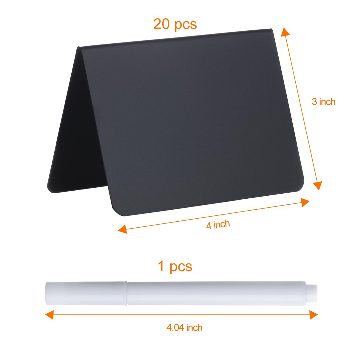 20 Pack Mini Chalkboard Signs, Food Labels for Party Buffet Catering, 4"x3"