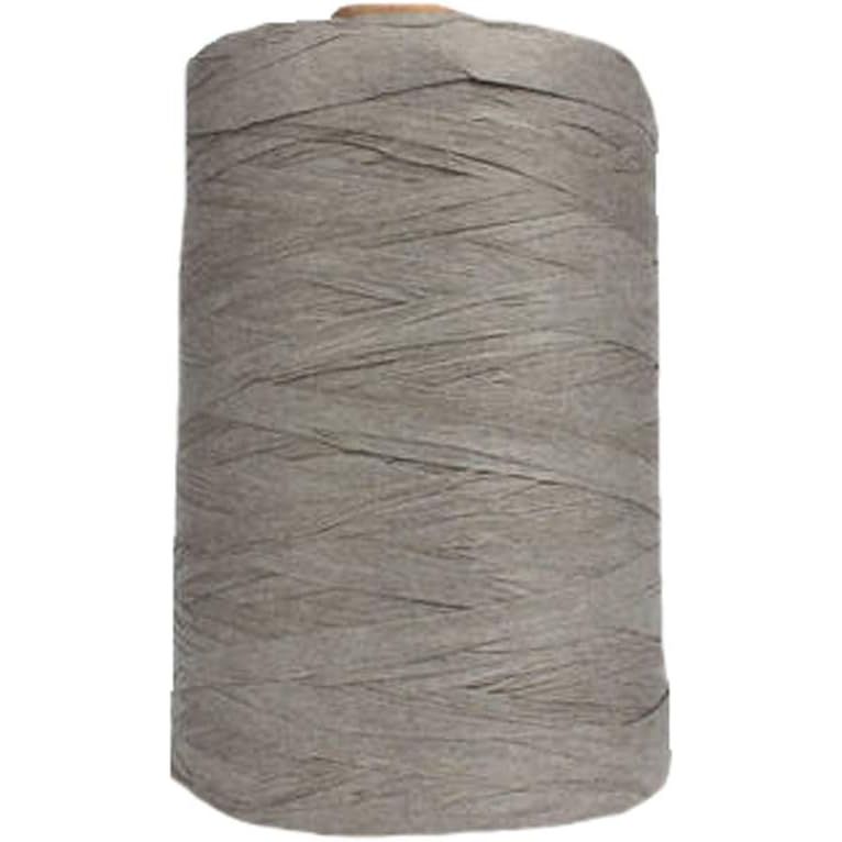 Buy now 316Yard Rayon Raffia Paper Crochet Brown Ribbon for Knit Summer Sun Hat, Beach Bag, Craft DIY Decoration Grey at indiglob india
