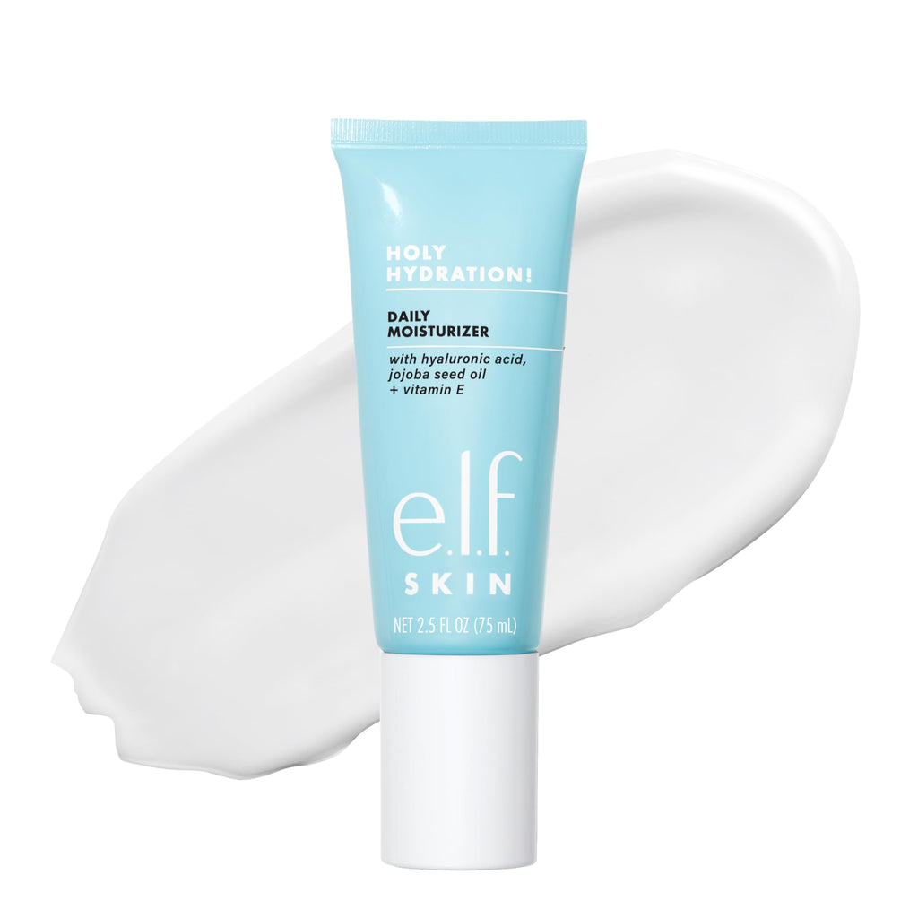 e.l.f. SKIN Holy Hydration! Daily Hydration Moisturizer, Lightweight Face Cream, Hydrating with Aloe & Jojoba, Smooths & Softens Skin, All Skin Types