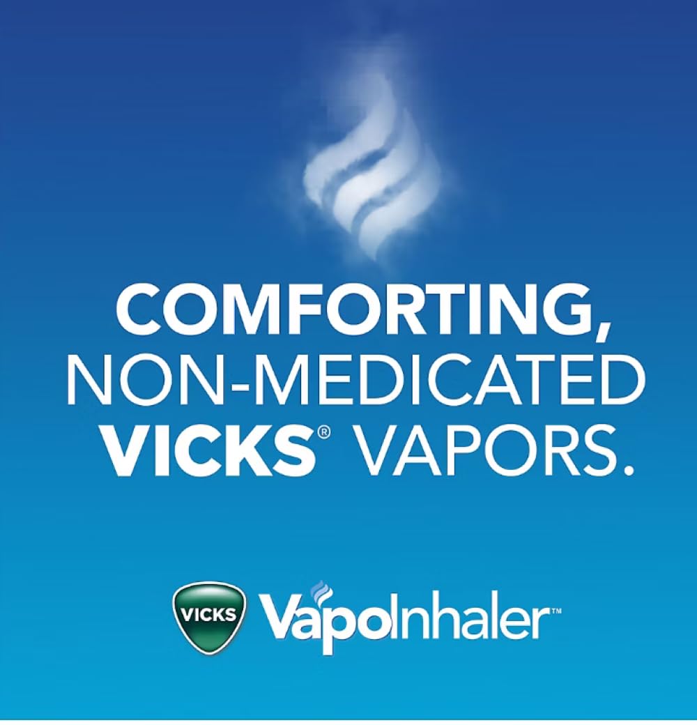 Buy now Vicks VapoInhaler, On-the-Go Portable Nasal Inhaler, Non-Medicated, With Refreshing Vicks Vapors, Menthol Scent , 4 Scented Sticks at indiglob india