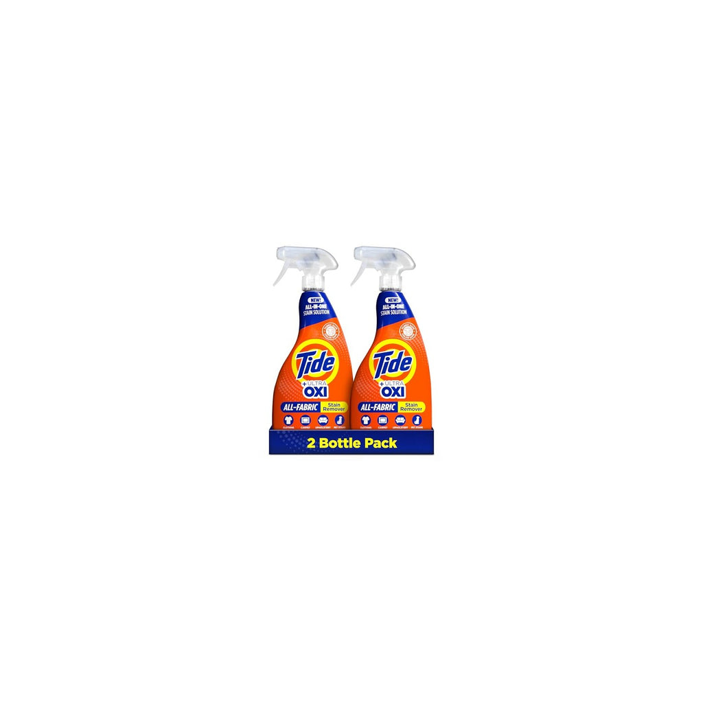Buy now Tide Laundry Stain Remover Spray with Oxi, Stain Remover for Clothes, Carpet, Upholstery, Pet Bedding, & More, Stain Treater Spray for Tough Stains from Wine, Coffee, Grease, 21.5 Fl Oz (Pack of 2) at indiglob india