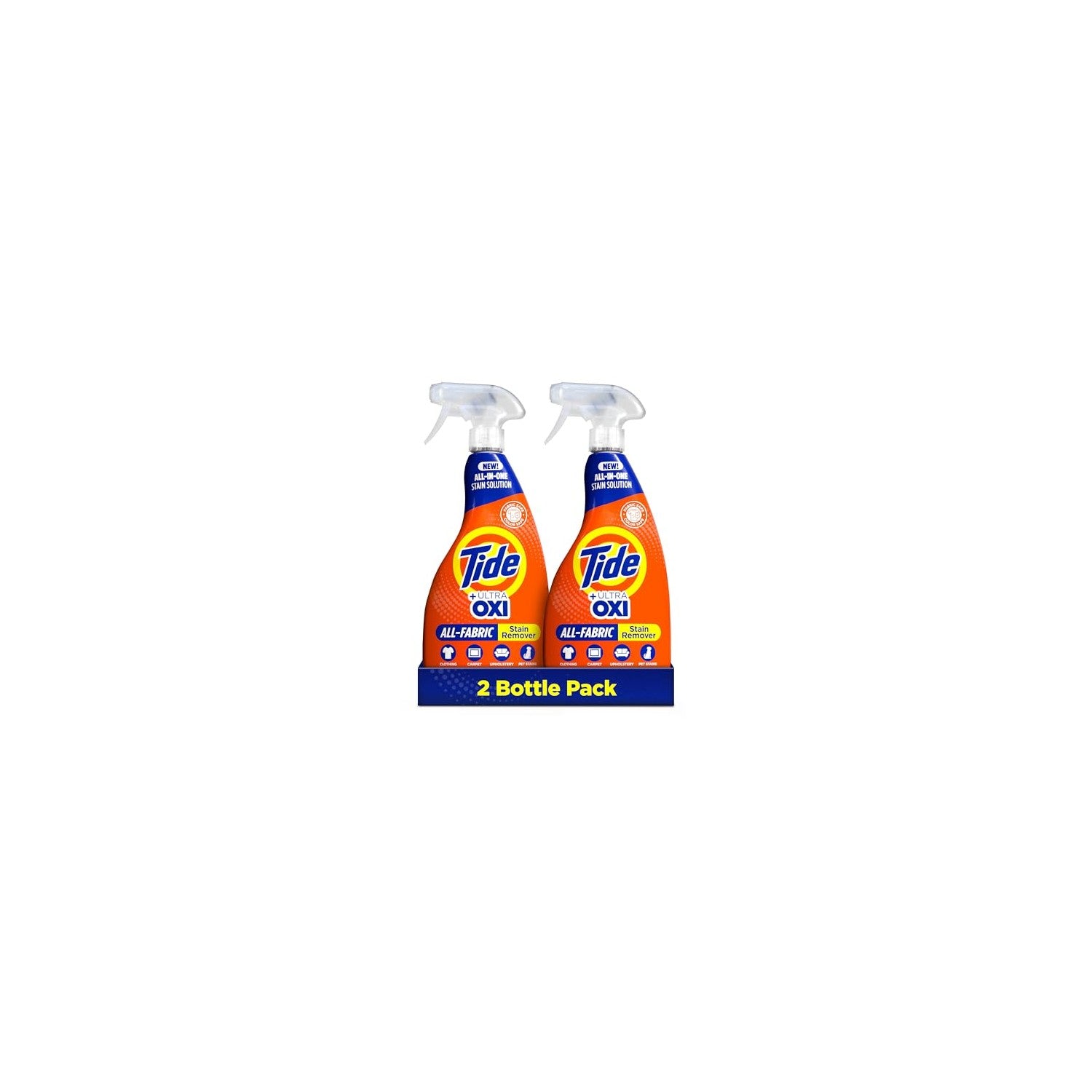 Buy now Tide Laundry Stain Remover Spray with Oxi, Stain Remover for Clothes, Carpet, Upholstery, Pet Bedding, & More, Stain Treater Spray for Tough Stains from Wine, Coffee, Grease, 21.5 Fl Oz (Pack of 2) at indiglob india