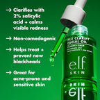 Buy now e.l.f. SKIN PLZ Clarify Facial Oil, Face Oil For Treating & Preventing Acne, Helps Calm Redness, Made with Salicylic Acid, Vegan & Cruelty-Free, 1 oz at indiglob india