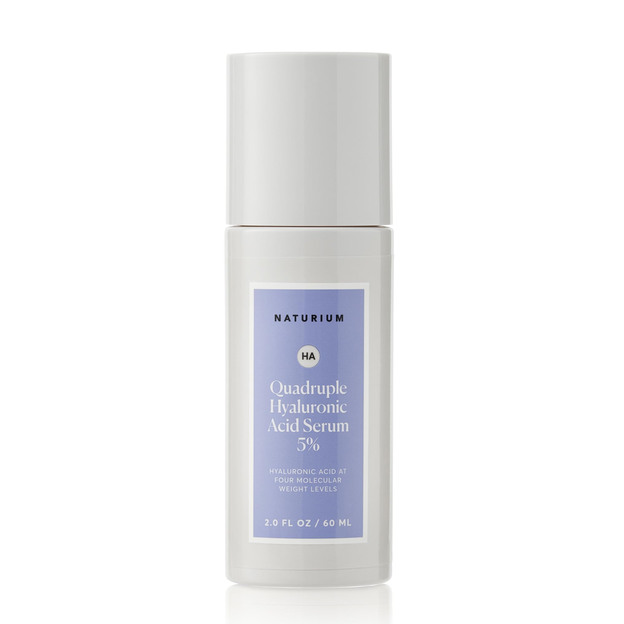 Naturium Quadruple Hyaluronic Acid Serum 5%, Hydrating & Plumping Face Serum, Anti-Aging & Moisturizing Skin Care, Fragrance-Free, 1 oz