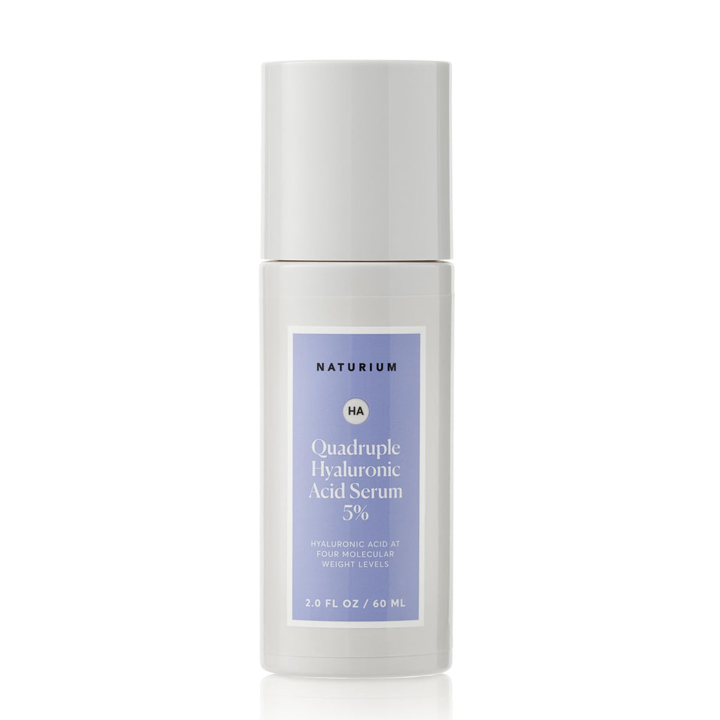 Naturium Quadruple Hyaluronic Acid Serum 5%, Hydrating & Plumping Face Serum, Anti-Aging & Moisturizing Skin Care, Fragrance-Free, 1 oz