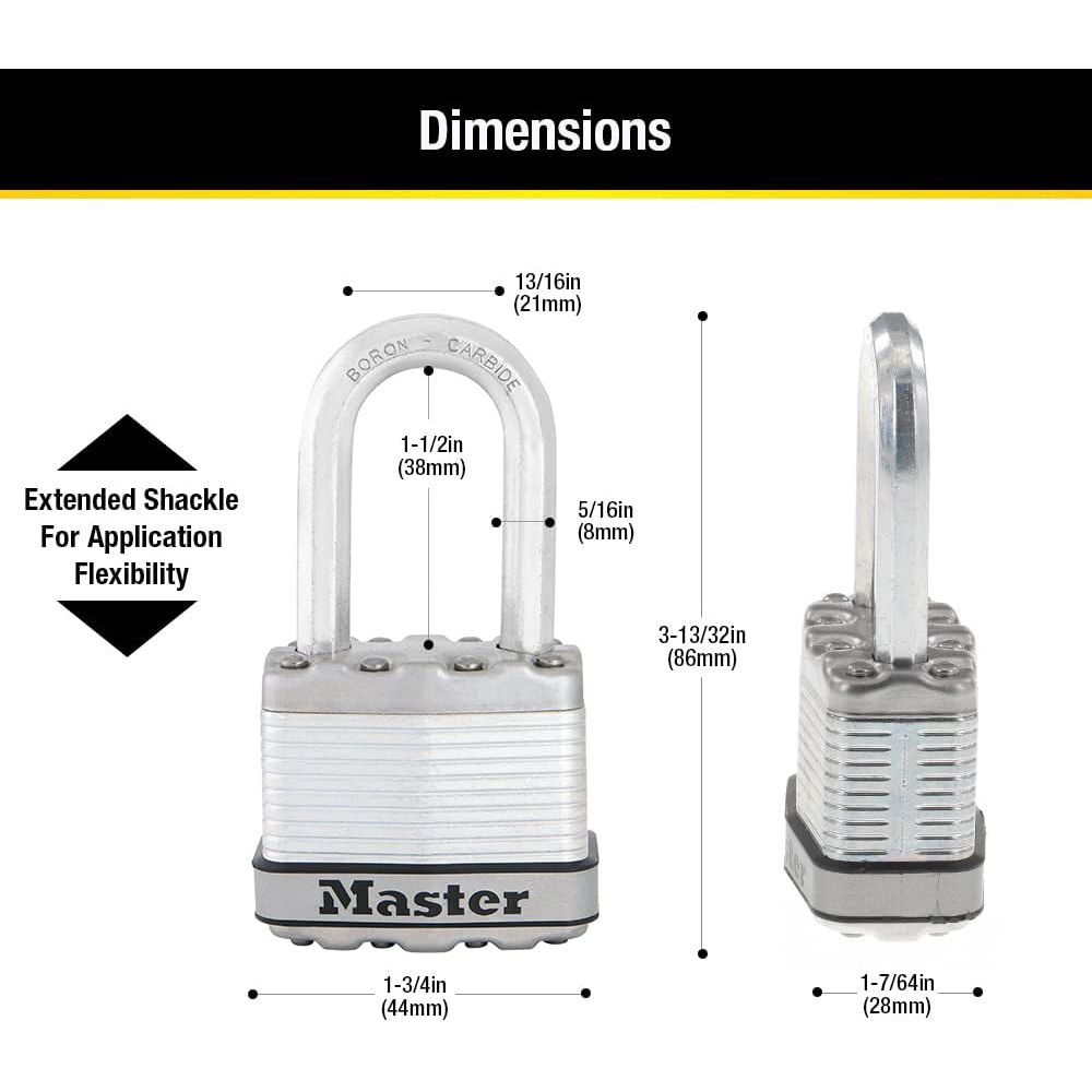 Buy now Master Lock M1XDLF Magnum Heavy Duty Padlock with Key, 1 Pack at indiglob india