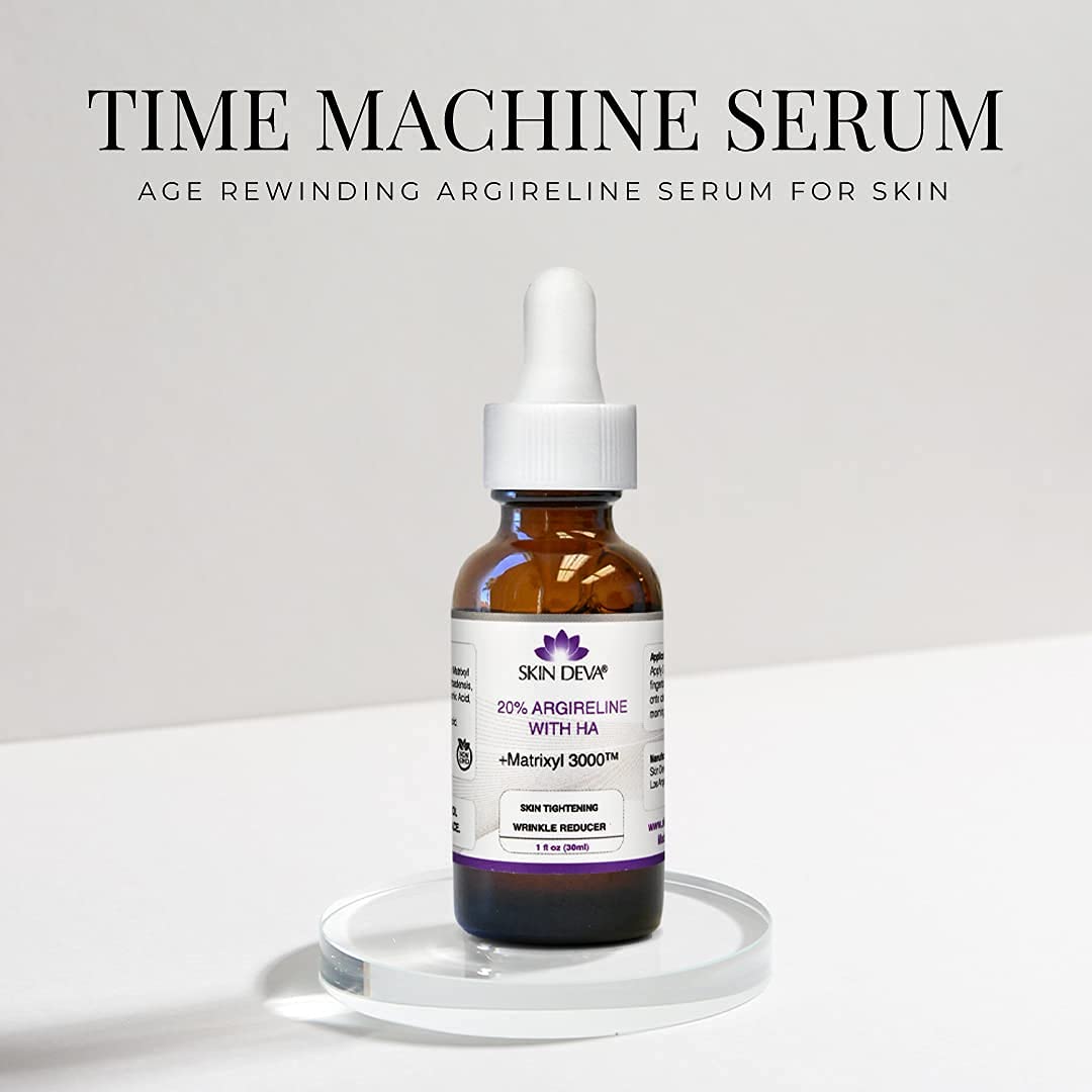 Buy now SKIN DEVA 20% Argireline Serum with Matrixyl 3000 Pure Hyaluronic Acid Serum For Face Deep Wrinkle Reducer Anti Aging Tones Skin and Stimulates Collagen Peptides Serum For Face at indiglob india