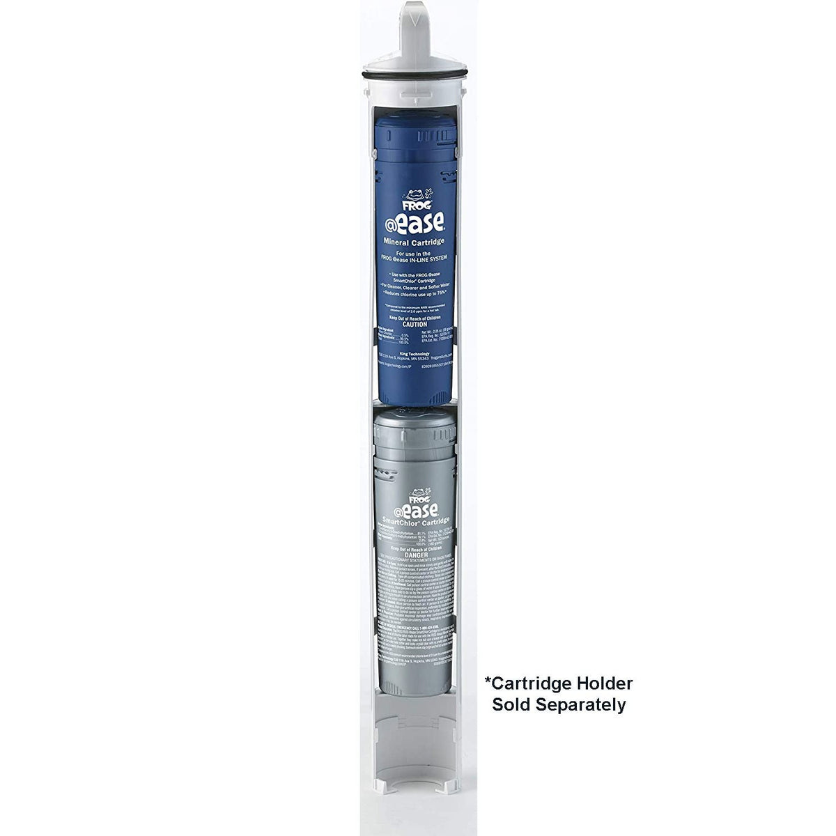 FROG @Ease in-Line Mineral Cartridge + 4 in-Line SmartChlor Cartridges for Hot Tubs up to 600 gallons for use in Marquis, Caldera, Artesian and Hot Springs Spas; Hot Tub Sanitizer, Cyanuric Acid Free