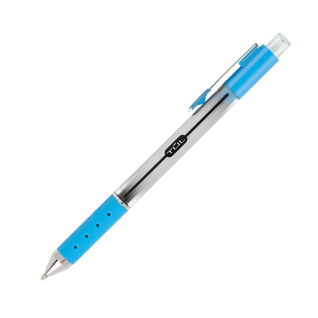 TUL Retractable Gel Pens, Bullet Point, 0.7 mm, Gray Barrel, Assorted Bright Ink Colors, Pack Of 8