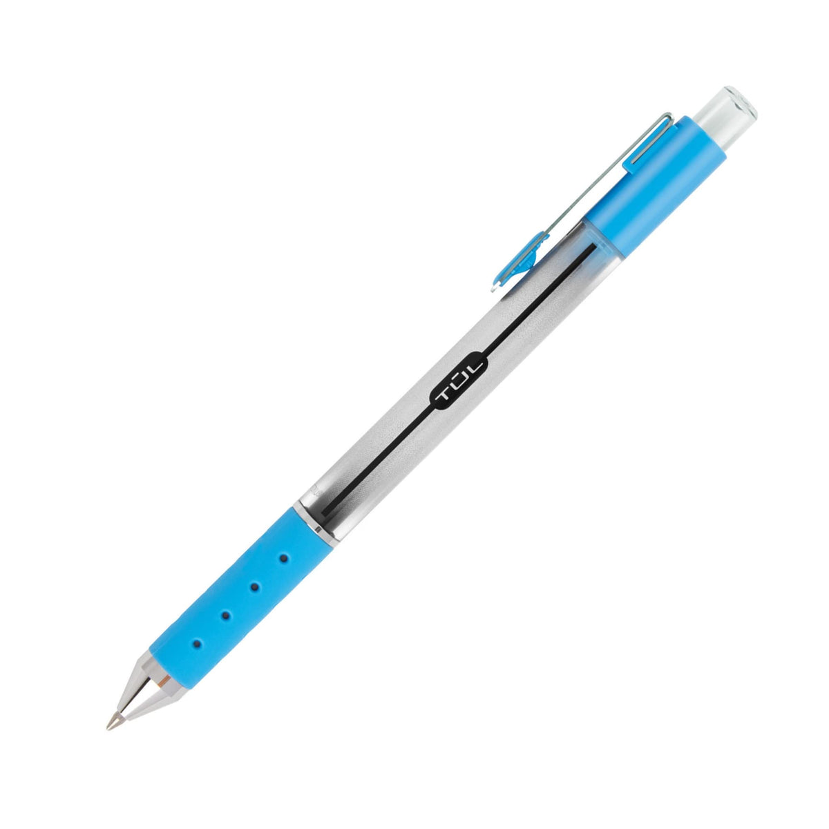TUL Retractable Gel Pens, Bullet Point, 0.7 mm, Gray Barrel, Assorted Bright Ink Colors, Pack Of 8