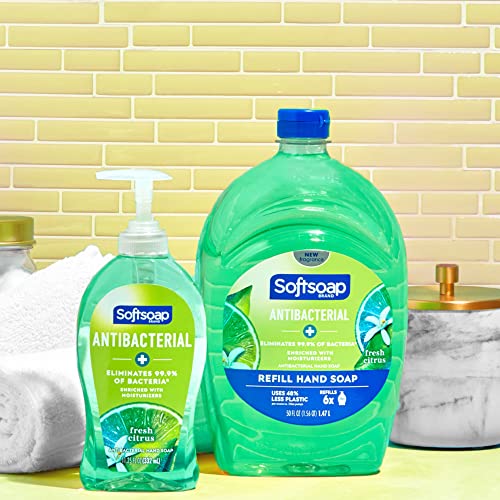 Buy now Softsoap Antibacterial Liquid Hand Soap, Fresh Citrus Scent Hand Soap, 11.25 Ounce, 6 Pack at indiglob india