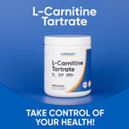 Nutricost L-Carnitine Tartrate Powder (250 Grams) 250 Servings | 1 Gram Per Serving