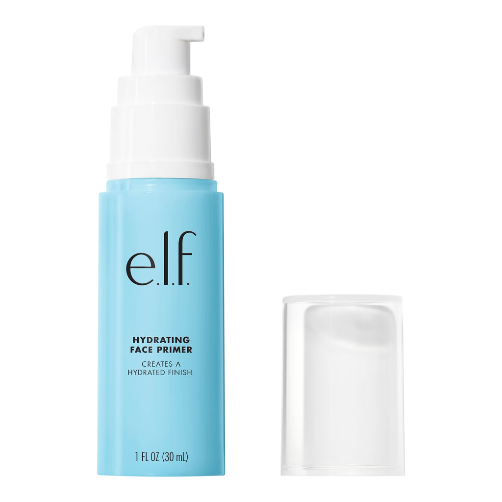 e.l.f. Hydrating Face Primer, Moisturizing Makeup Base, Smooths Pores & Fine Lines, Long-Lasting Wear, Preps Skin for Foundation Application, Large