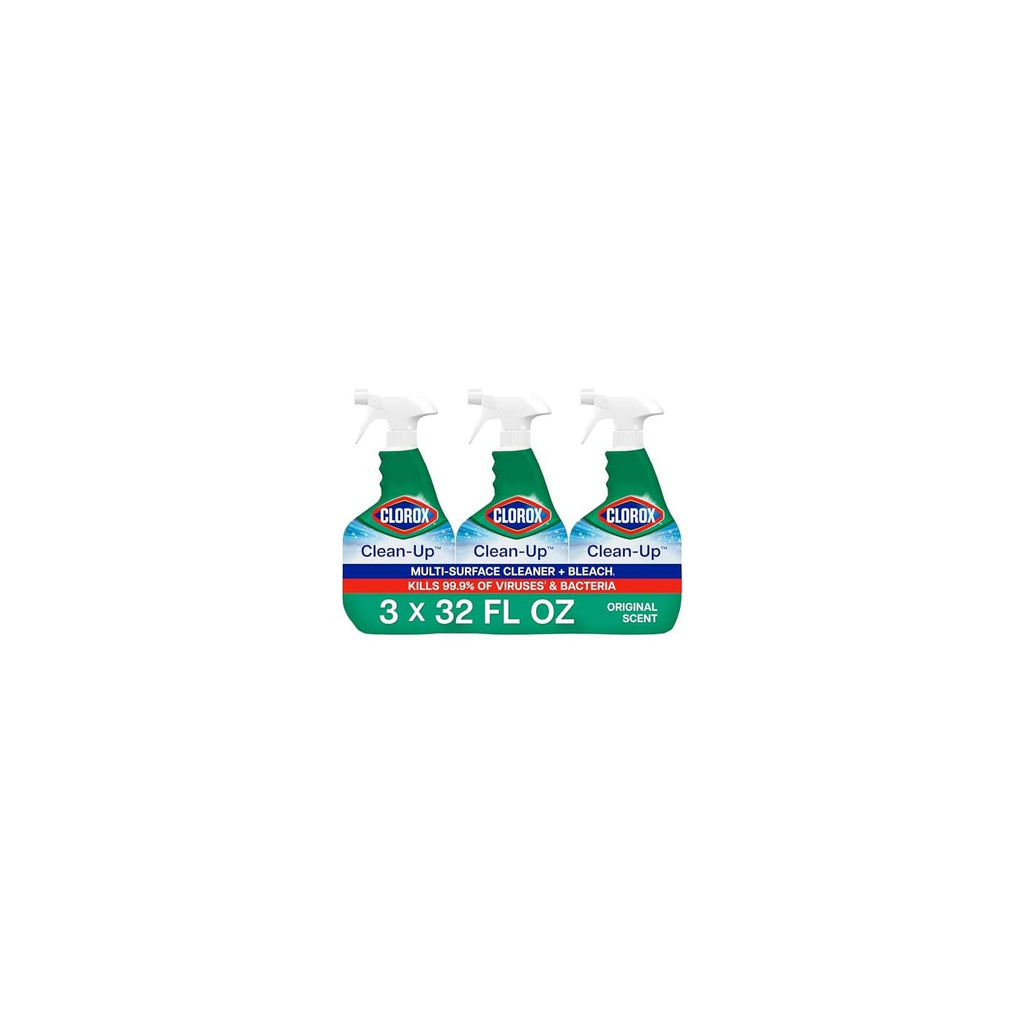 Buy now Clorox Clean-Up Multi-Surface Cleaner with Bleach, Original, Spray Bottle, 32 Fl Oz., Pack of 3 Model B0FG8J2SNC at indiglob india