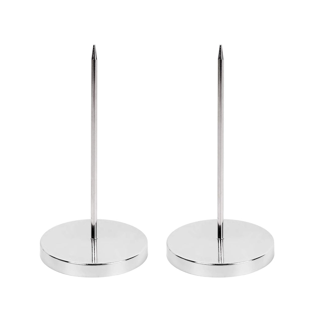 2PCS Bill Fork, Rod Paper Holder Spike, Stainless Steel Check Bill Spike