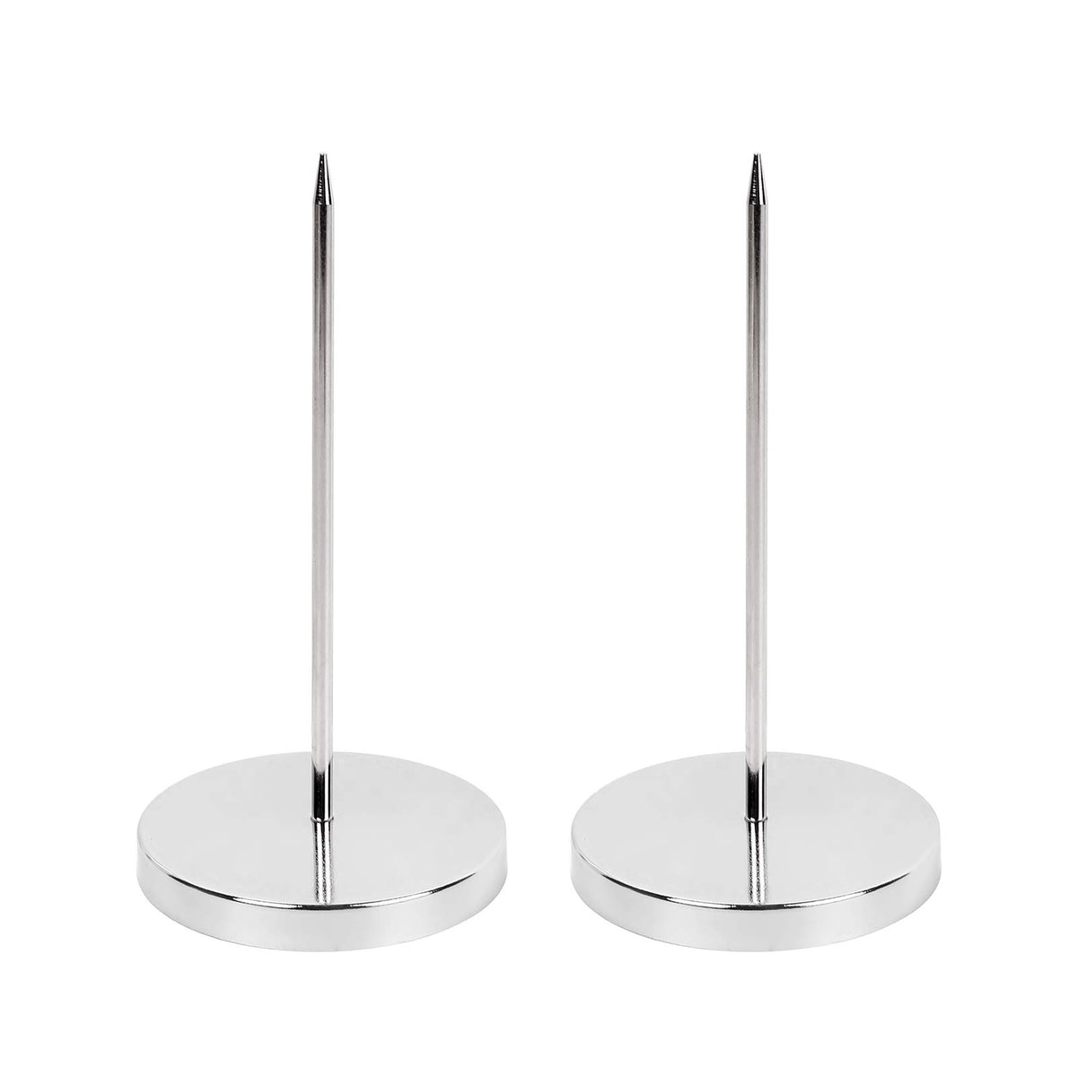 2PCS Bill Fork, Rod Paper Holder Spike, Stainless Steel Check Bill Spike