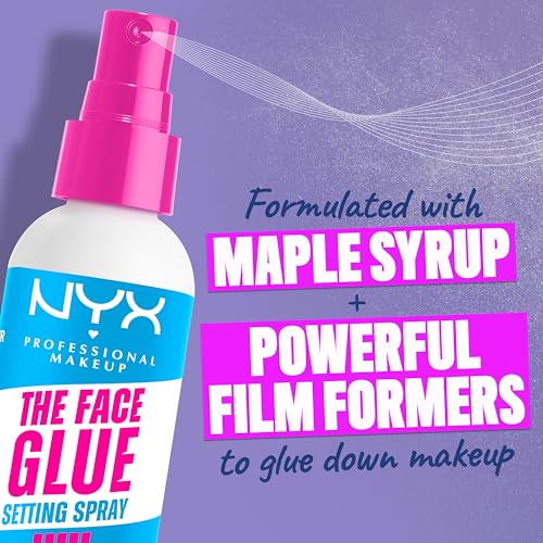 Buy now NYX PROFESSIONAL MAKEUP The Face Glue Setting Spray, Transfer-Resistant Waterproof Setting Spray, Up to 24HR Make Up Wear at indiglob india