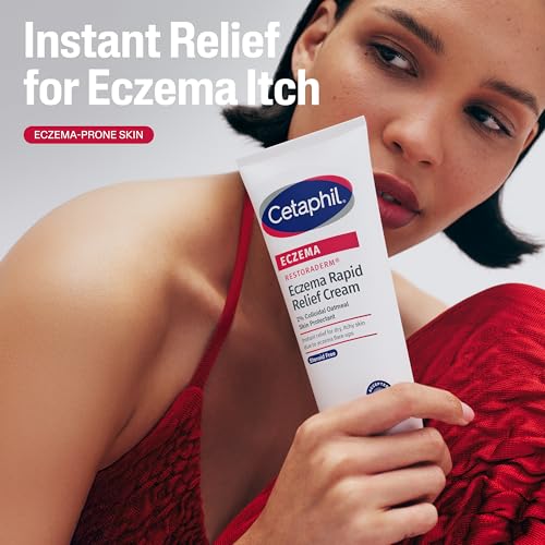 Buy now CETAPHIL ECZEMA RESTORADERM FLARE-UP RELIEF CREAM, For Eczema Prone Skin, 8 oz, Barrier Repair, 48 Hour Hydration, 2% Skin Protectant Colloidal Oatmeal, Steroid Free at indiglob india